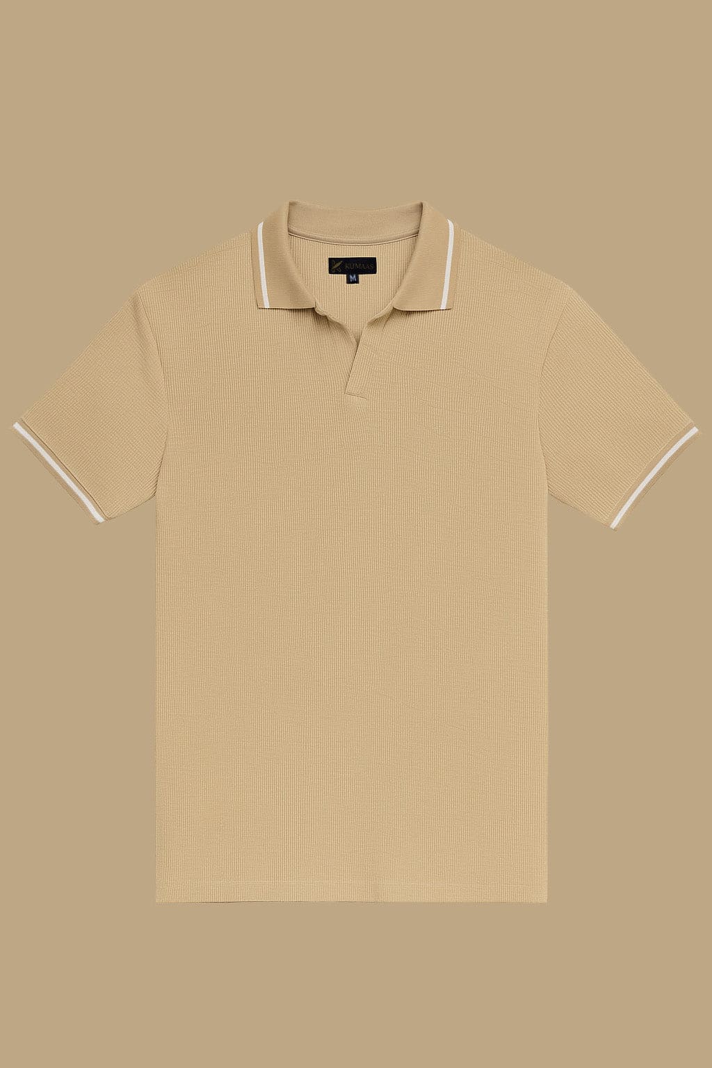 Oversized Desert Pearl Johnny Collar Polo