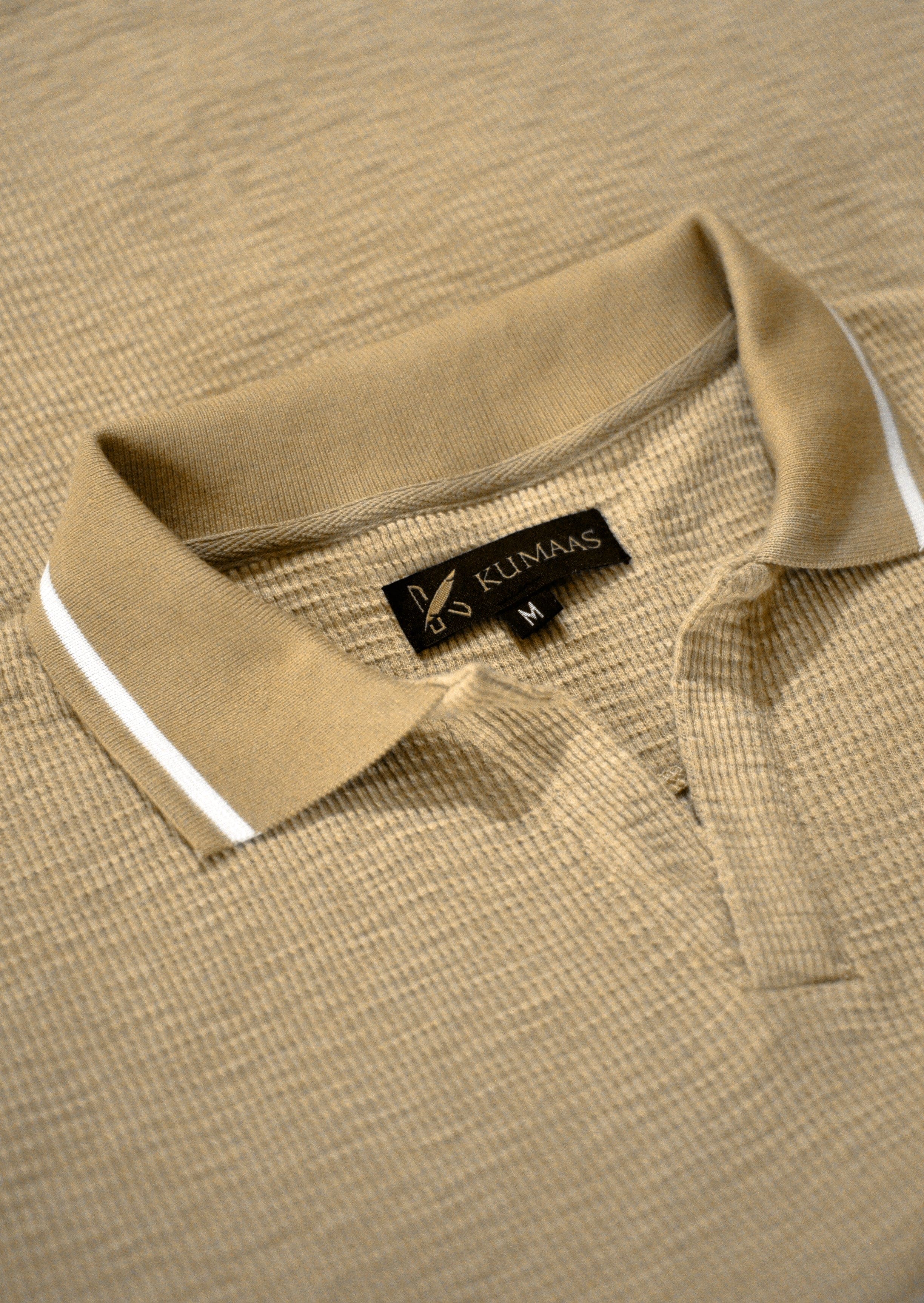 Oversized Desert Pearl Johnny Collar Polo