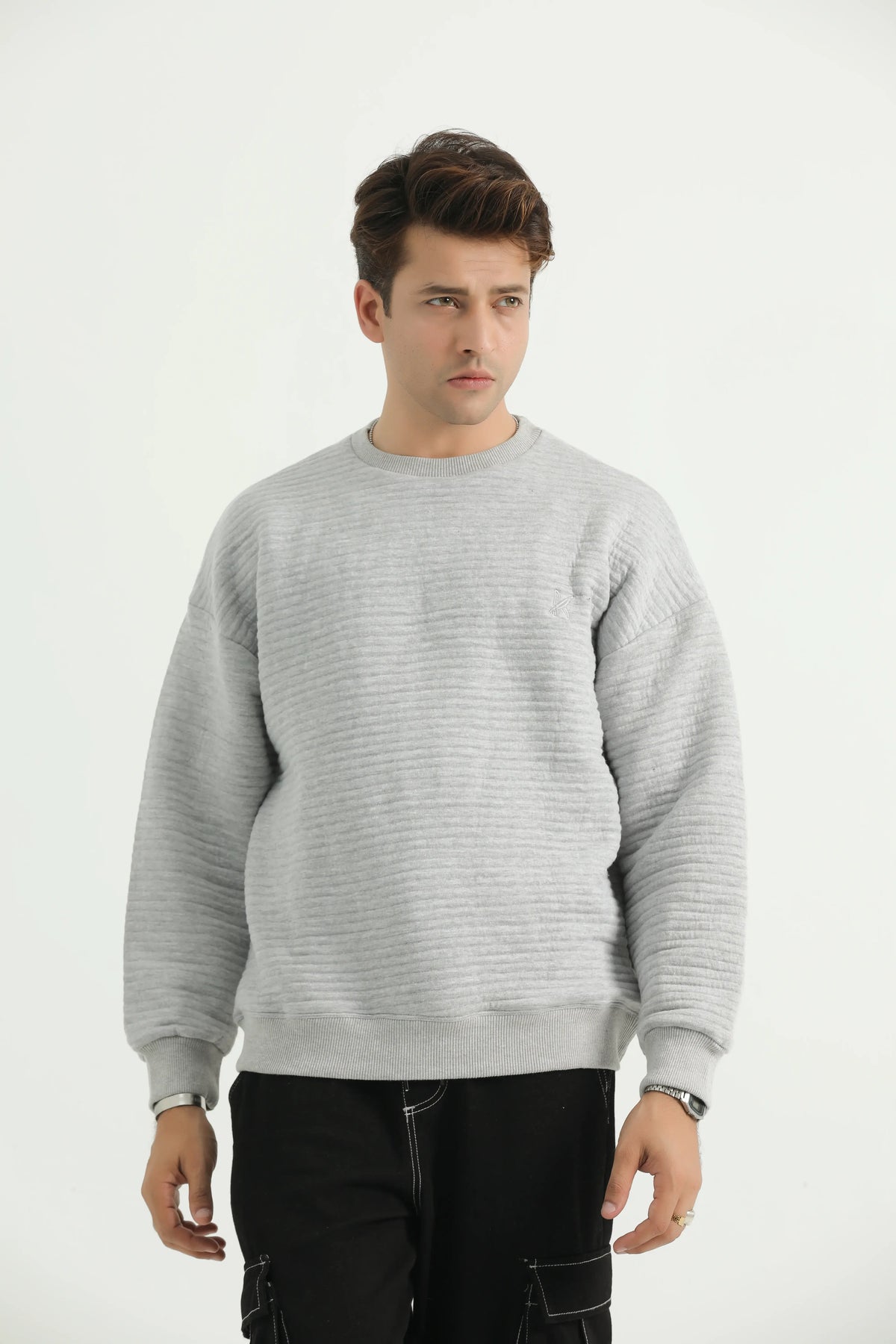 The Ribbed Ridge Oversized Sweatshirt