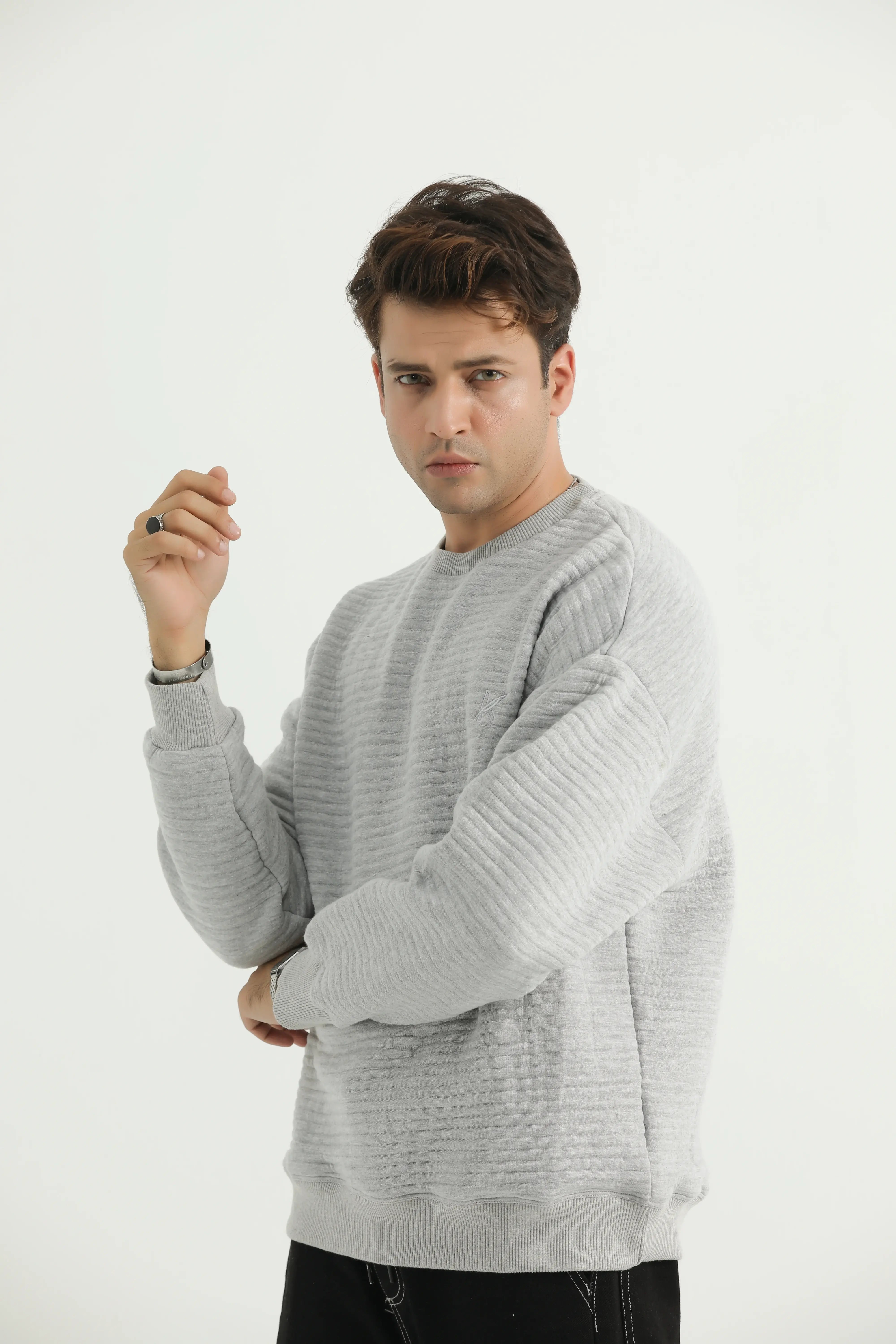 The Ribbed Ridge Oversized Sweatshirt