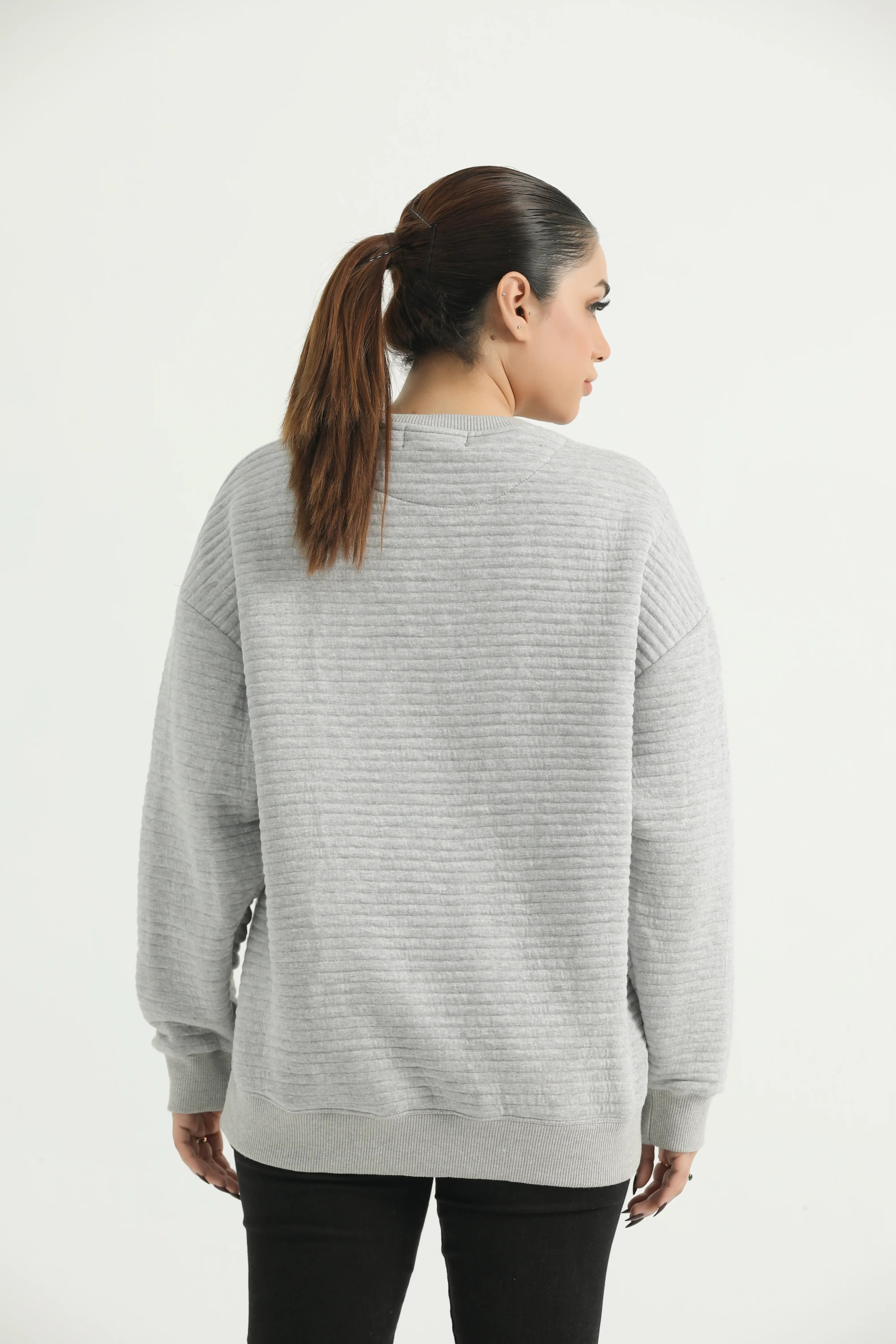 The Ribbed Ridge Oversized Sweatshirt