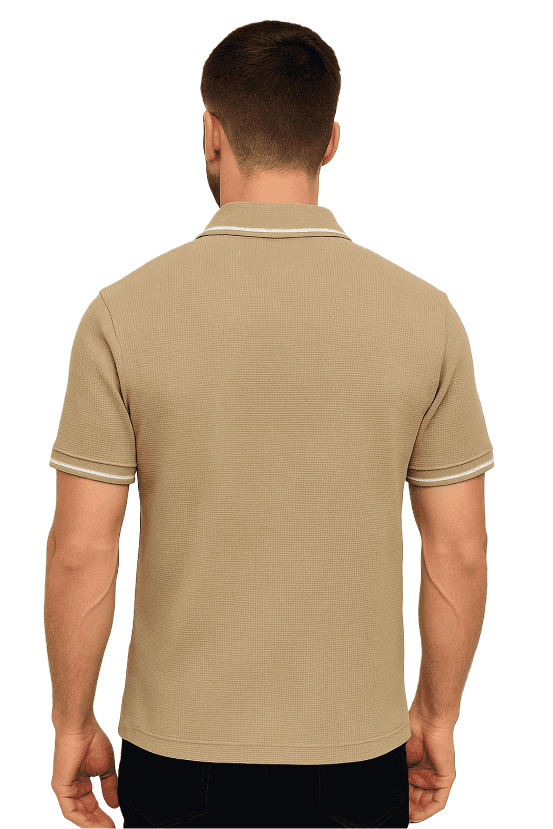 Oversized Desert Pearl Johnny Collar Polo